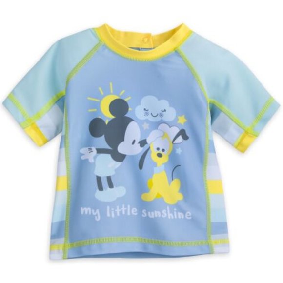 DISNEY BABY Mickey Mouse Baby Boy Swimsuit - Rash Guard and Swim Trunk  🐭 - Picture 2 of 15